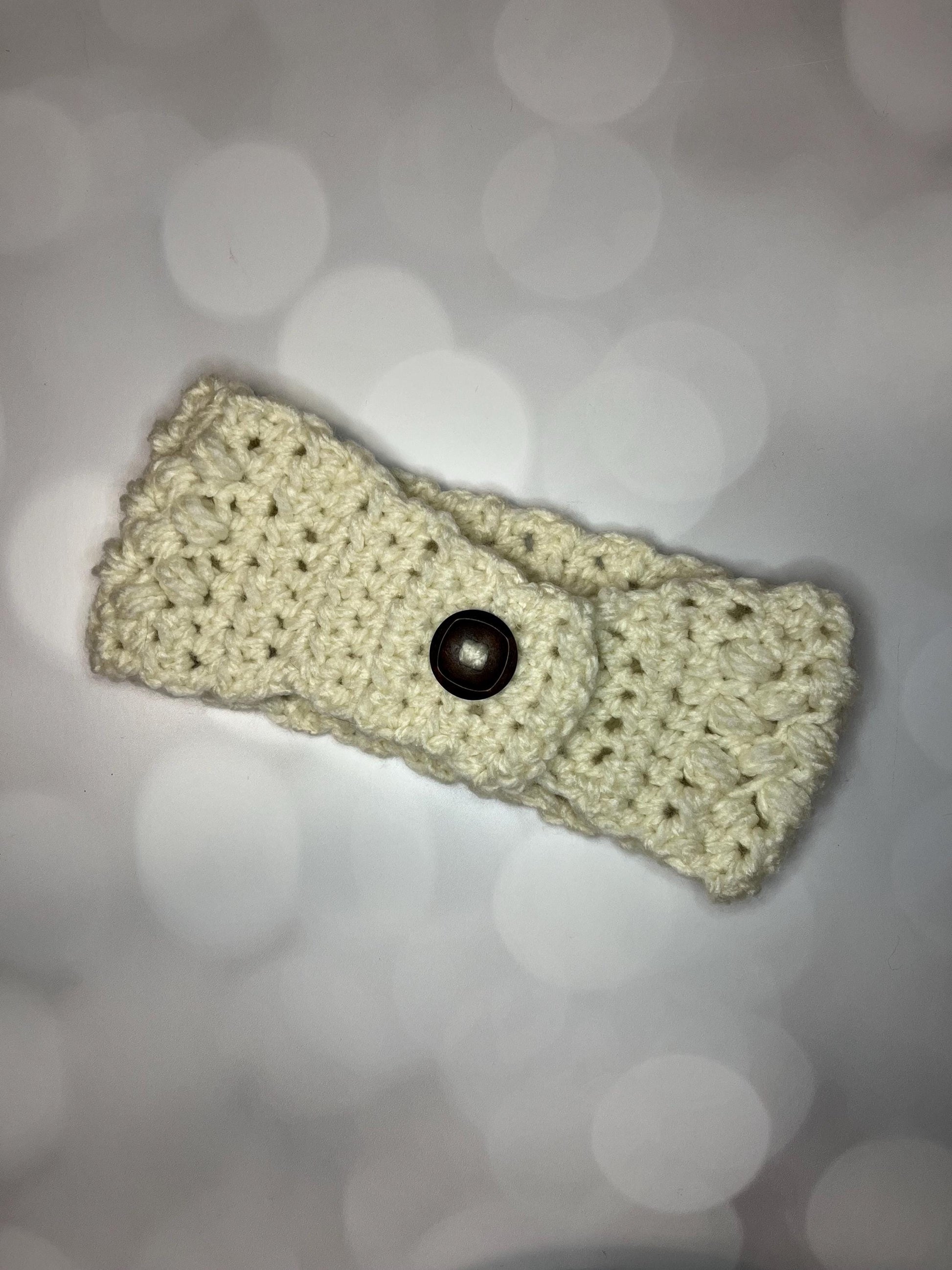 Cream Hand Crocheted Ear Warmer