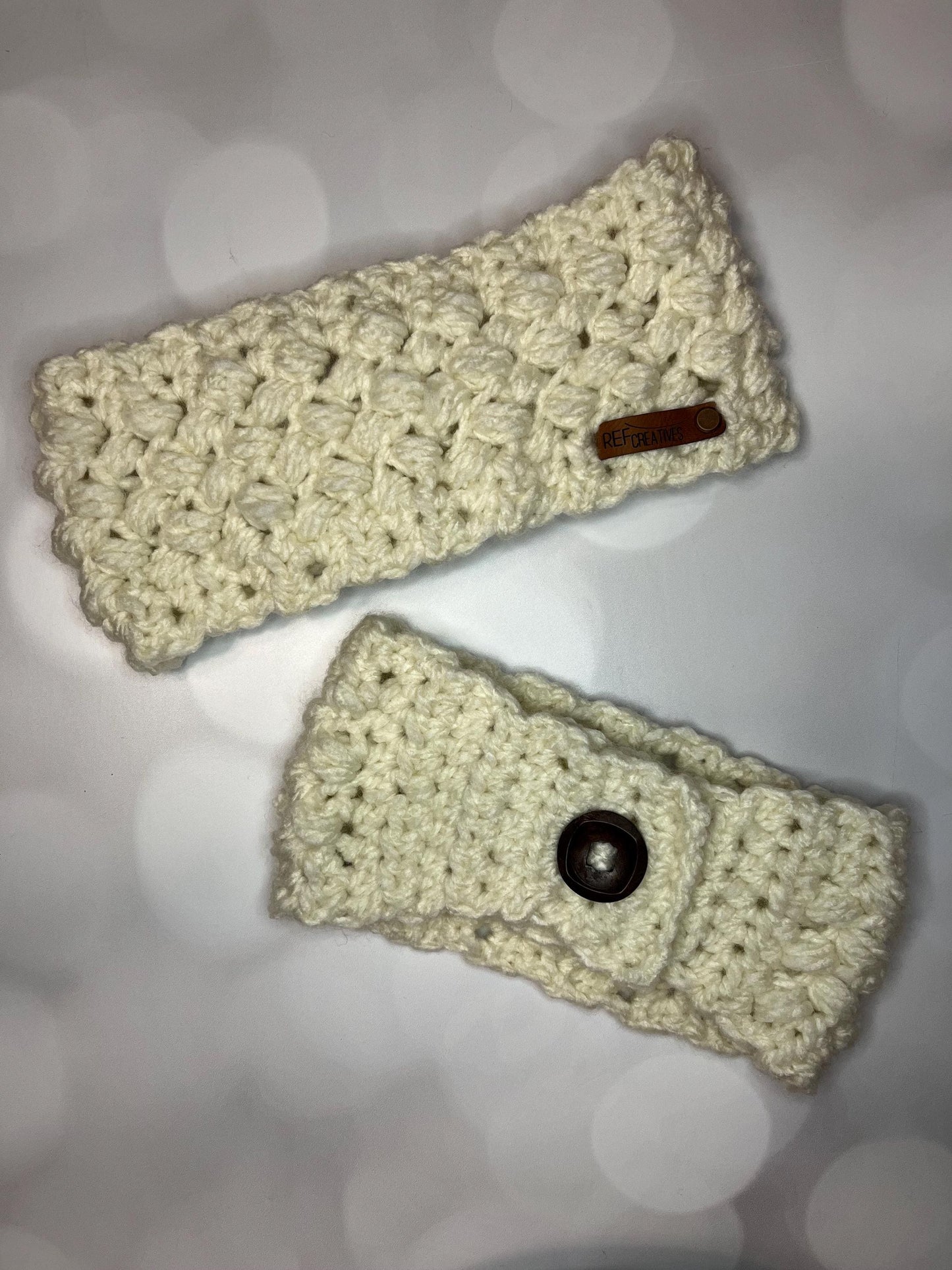 Cream Hand Crocheted Ear Warmer