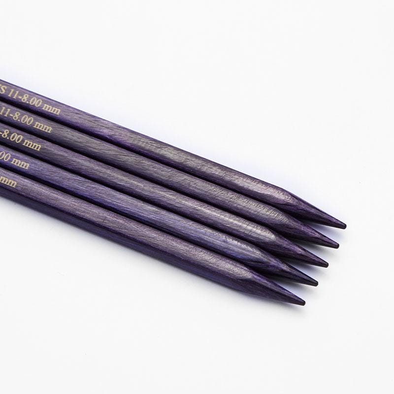 KnitPro J'adore Cubics Knitting Needles - 6" Double Pointed Needle Set - Set of Five Needles