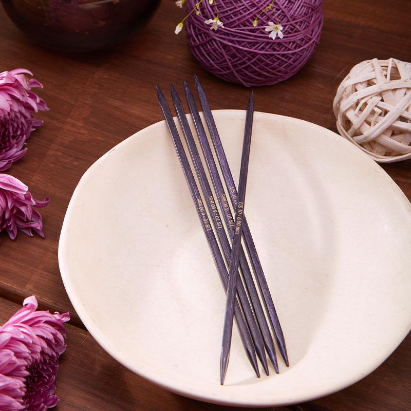 KnitPro J'adore Cubics Knitting Needles - 6" Double Pointed Needle Set - Set of Five Needles
