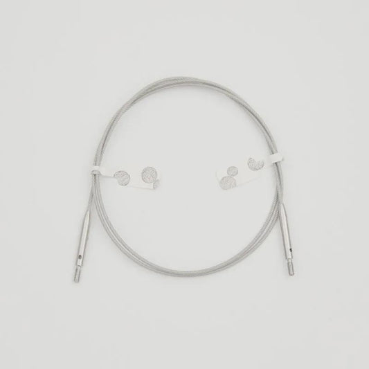 KnitPro Stainless Steel 360 Swivel Cable with Silver Connectors - Interchangeable Knitting Needle Cords for Circular Needle Tips