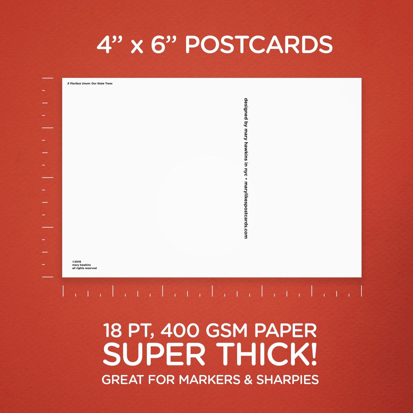 Mary Likes Postcards State Trees! Set of 100 vote postcards, perfect for postcards to voters.
