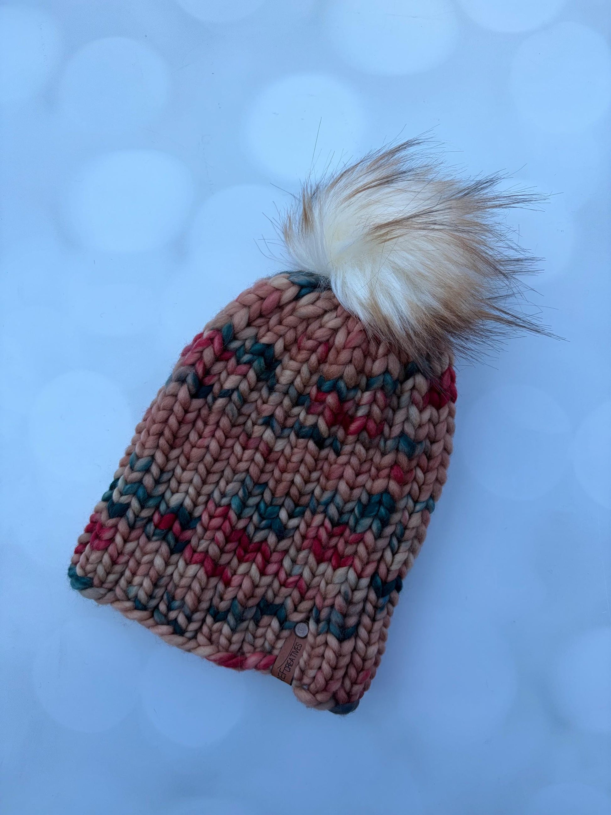 Luxury Brown Merino Wool Ribbed Knit Hat - Classic Beanie Hand Knit Hat with Hand Dyed Yarn