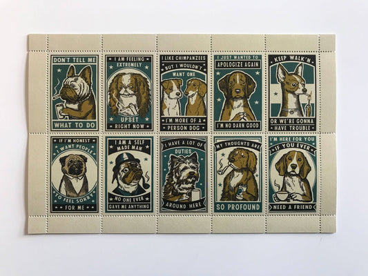 Attitude Dogs Lick & Stick Stamps