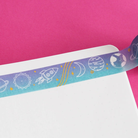 Ombre Gradient Space Gold Foil Washi Tape