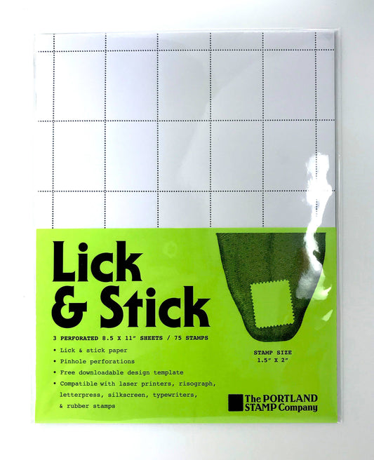The Portland Stamp Company - Blank Lick & Stick: Standard, 3-pack