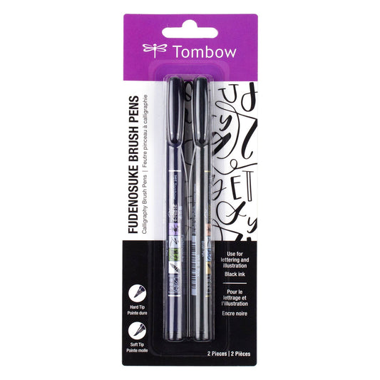 Tombow - Fudenosuke Calligraphy Brush Pens - 2-Pack