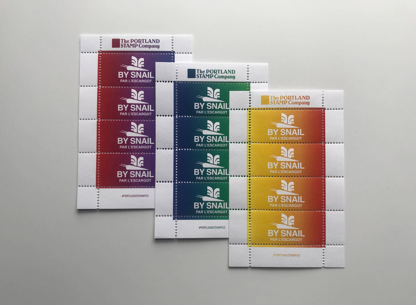 The Portland Stamp Company - By Snail Lick & Stick Stamps - 3-pack (gradients)