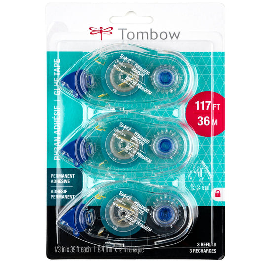 Tombow - MONO Permanent Adhesive Refill - 3-Pack