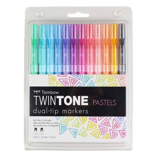 Tombow - TwinTone Marker Set: Pastel - 12-Pack