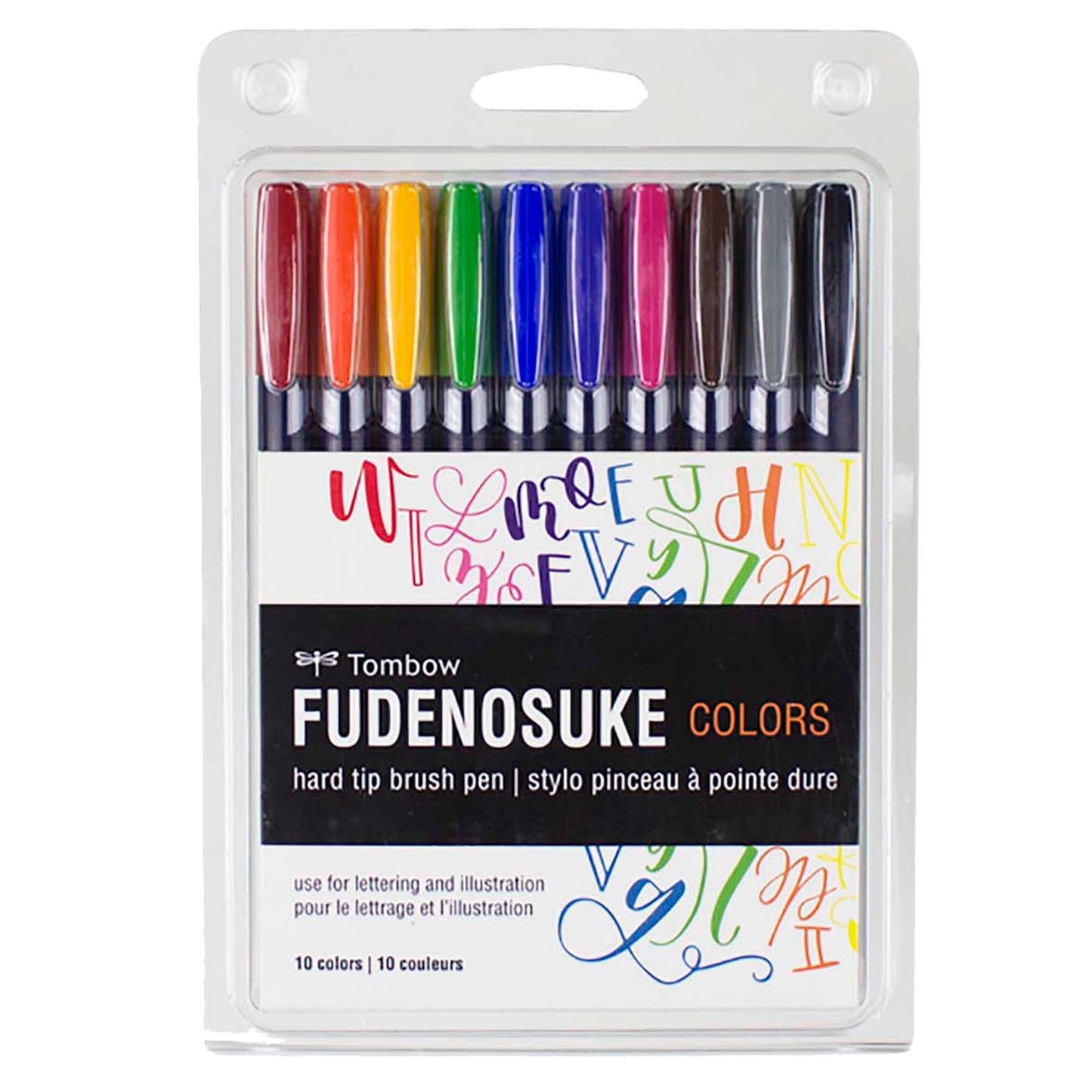 Tombow - Fudenosuke Colors Calligraphy Brush Pens - 10-Pack