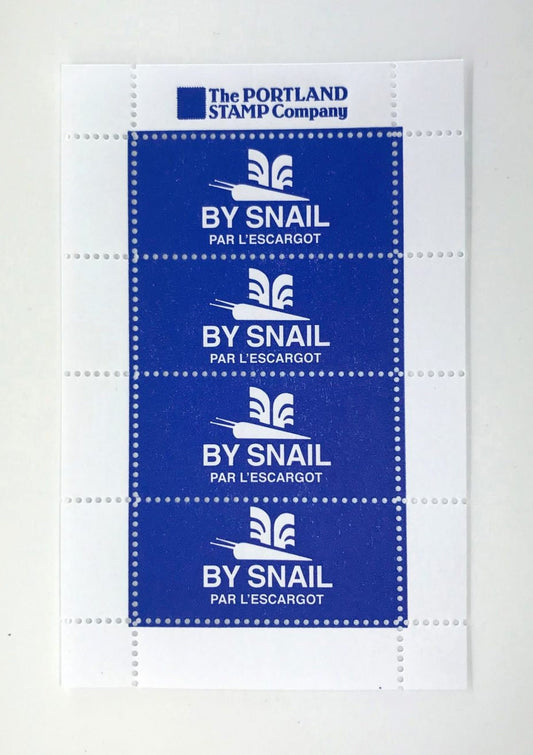 The Portland Stamp Company - By Snail / Par L'Escargot Poster Stamps - multiple color options!!
