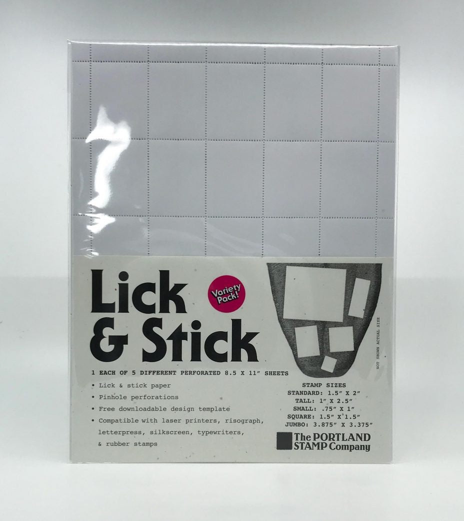 The Portland Stamp Company - Lick & Stick Variety (5 Pack) - Make-Your-Own Poster Stamps