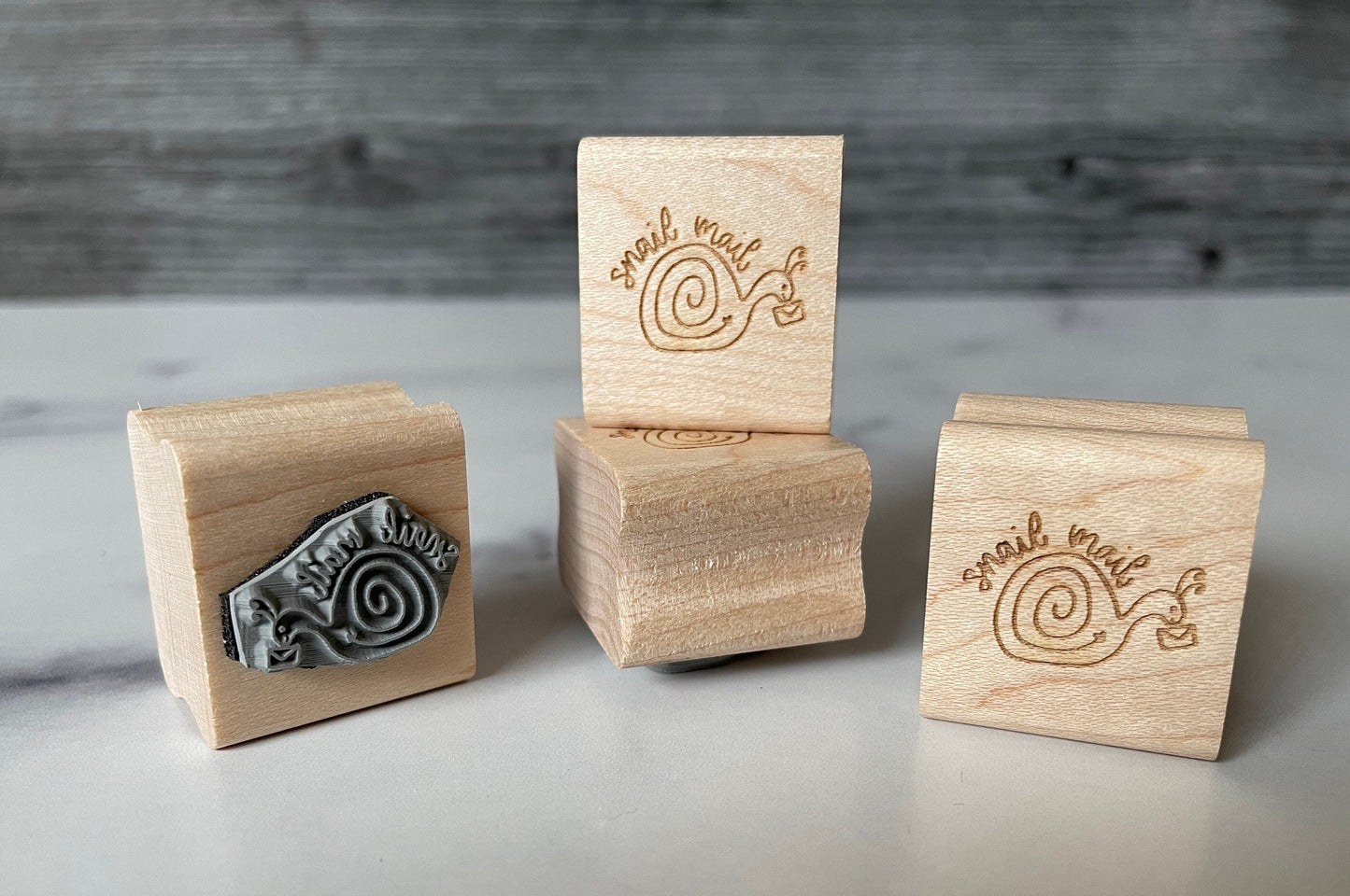 Snail Mail Rubber Stamp