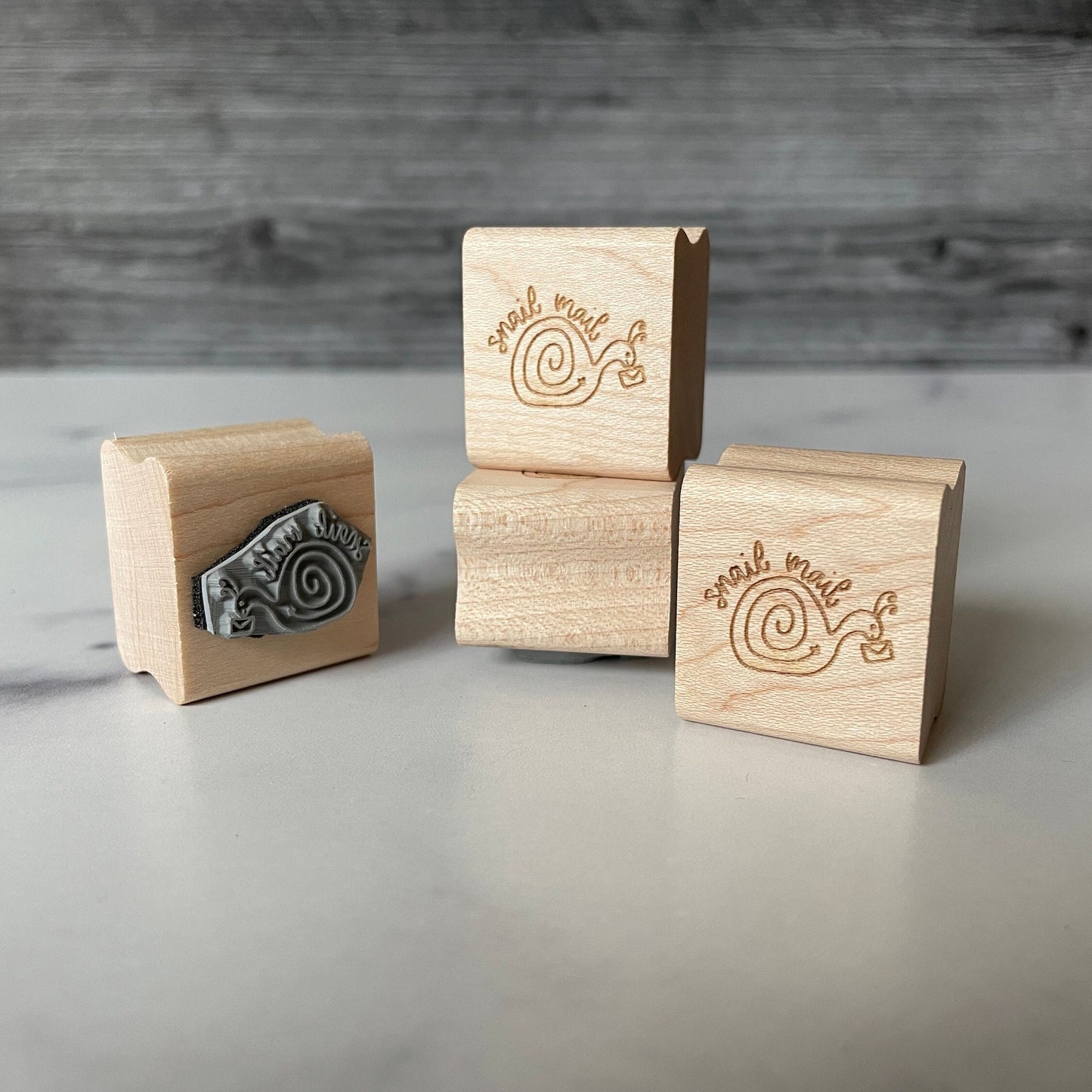Snail Mail Rubber Stamp