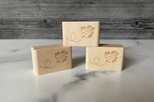 Via Air Mail Rubber Stamp