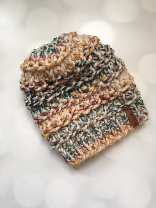 Magic School House Colors Hand Knit Hat