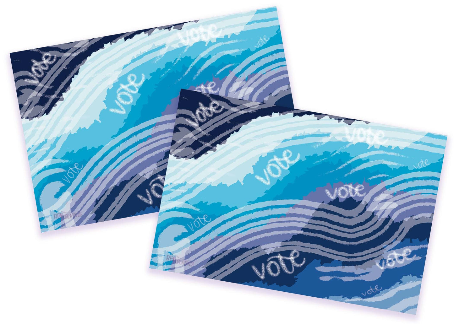 Blue Wave Postcard for Postcards to Voters