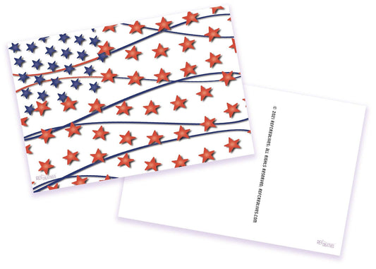 Starry American Flag Patriotic Postcard for Postcards to Voters