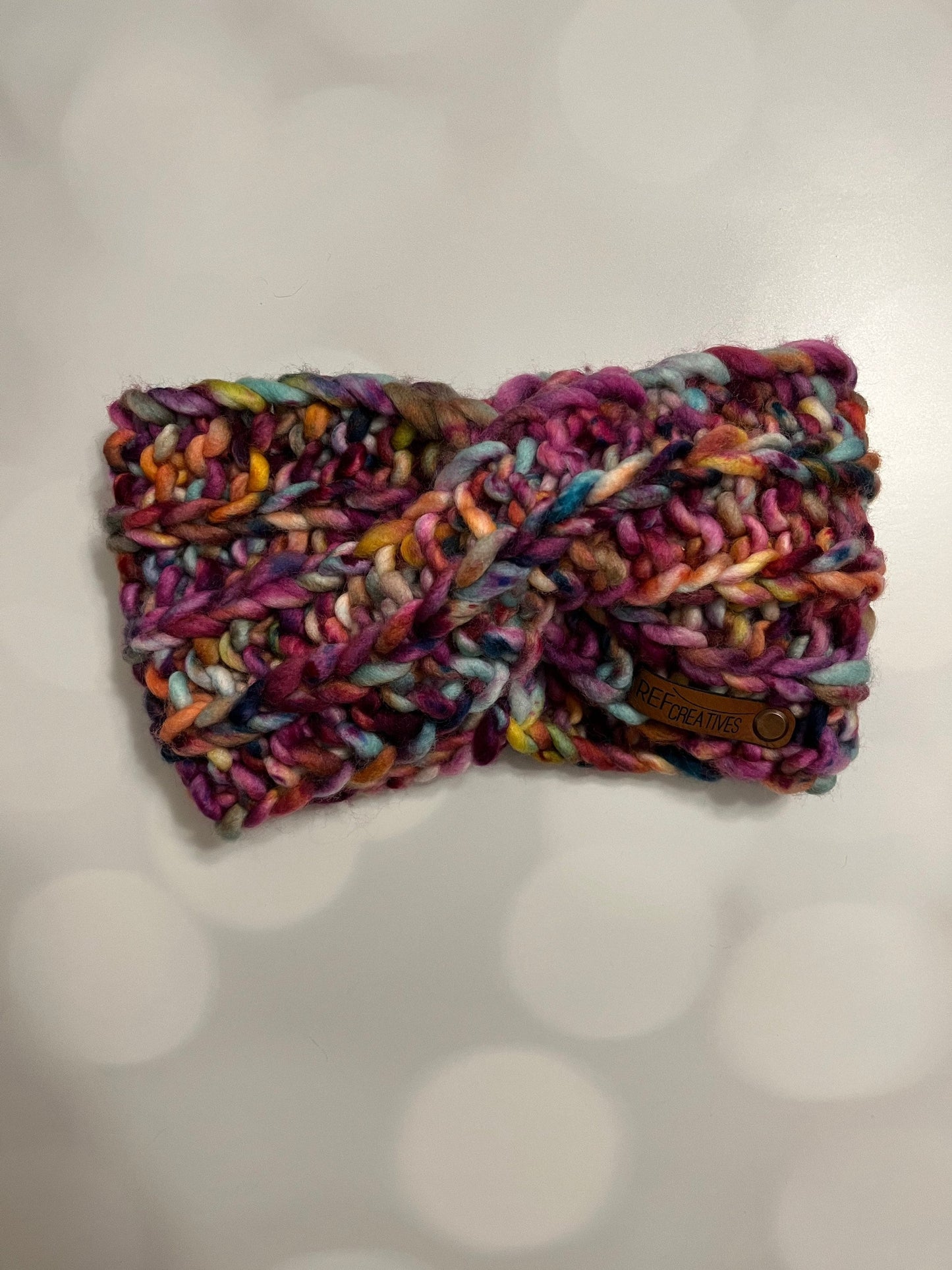 Strange Magic Hand Knit Ear Warmer with Hand Dyed Yarn